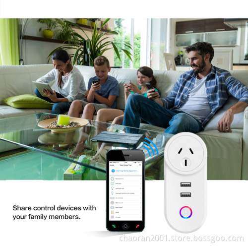Chaoran Google Home Wireless Remote Control AU Smart Power Socket Plug USB TUYA